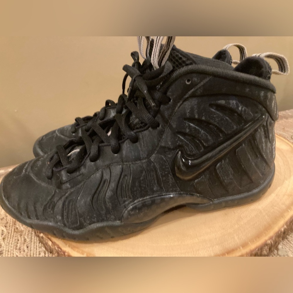Nike Air Foamposite Little Posite Black Cat GS‎ Size-5.5 644792-014 Shoes